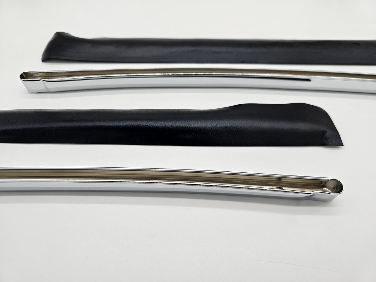 Quarter Window Chrome Retainer Sash, Pair 1969-1970 GM B&C Body 2 Door