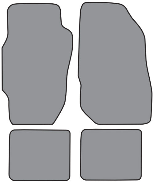 1986-1989 Honda Accord 5spd Floor Mat 4pc Cutpile (H662F, FM18R)