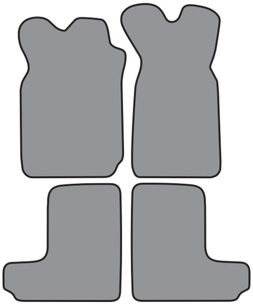 1987-1988 Nissan D21 Ext Cab Floor Mat 4pc Cutpile (NI794, NI794R)