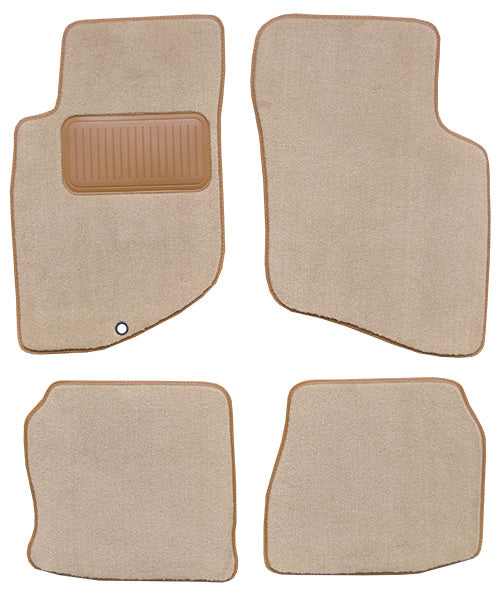 1989-1993 Mitsubishi Galant Floor Mat with Heel Pad 4pc Cutpile (FM287, FM287R)