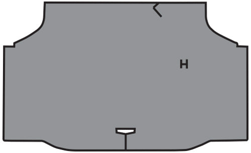 1968-1969 Oldsmobile Cutlass Trunk Mat TM Felt