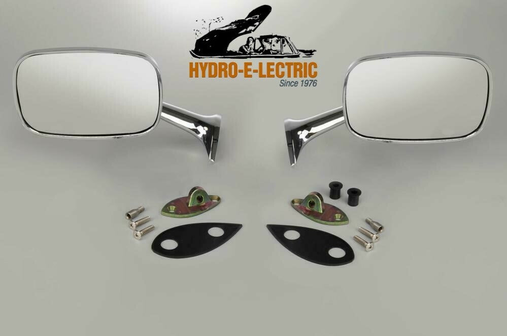 Chrome Exterior Side Rear View Mirror - Pair 1968-1974 Chevrolet Corvette