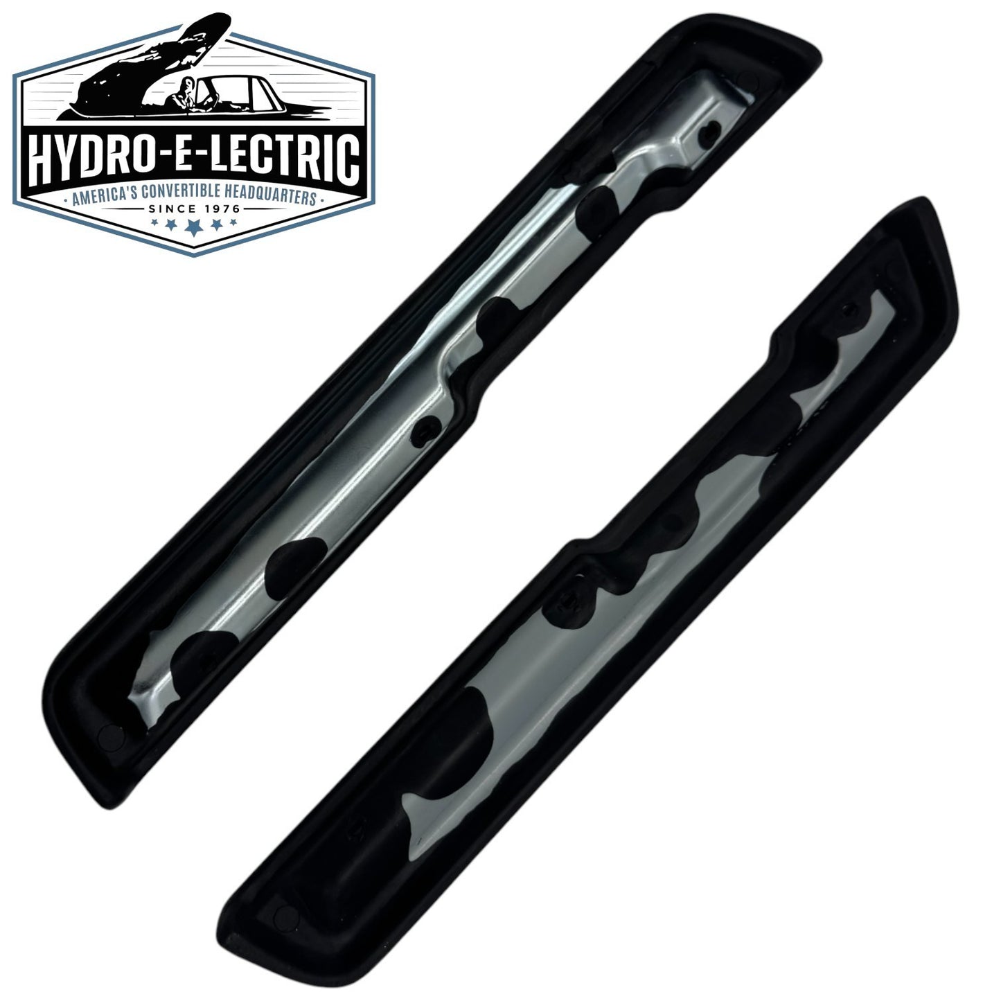 Molded Front Arm Rest Pads 16" - Pair- Black- for some 1968 GM 2-Door Models
