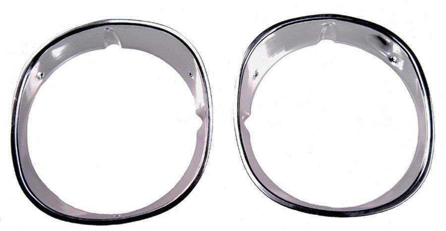 New 1970-1973 Camaro Headlight Bezels GM Licensed - Pair