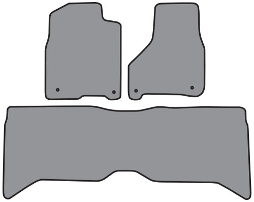 2013-2018 Ram 3500 Crew Cab 2pc Frts & 1pc Rr Floor Mat Cutpile (P610, P610R)