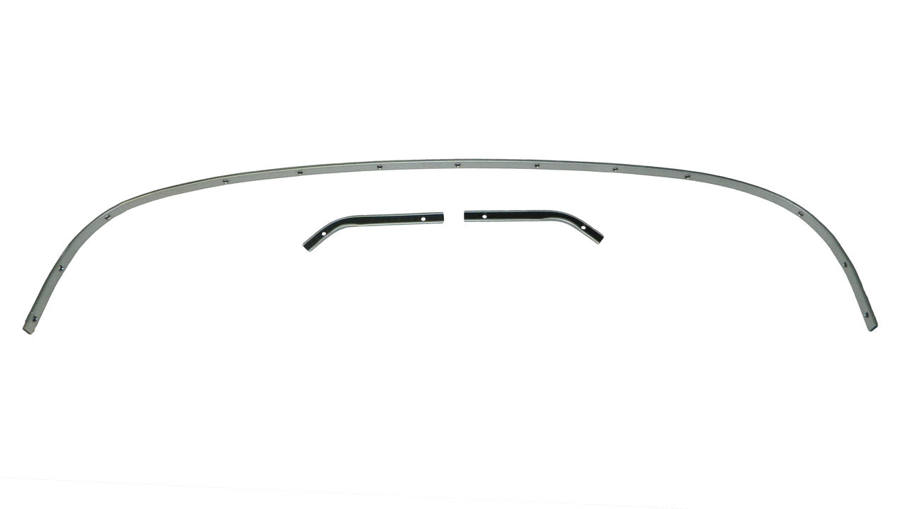 Tack bow below rear window
3 piece bow
Tack strip installed