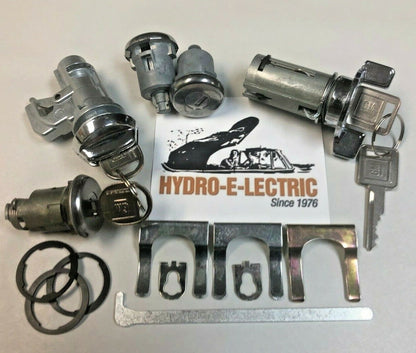 Complete OE-Style Lock Set with GM Rectangle and Oval Keys – Fits 1971–1973 Pontiac Bonneville, Catalina, and Grandville
