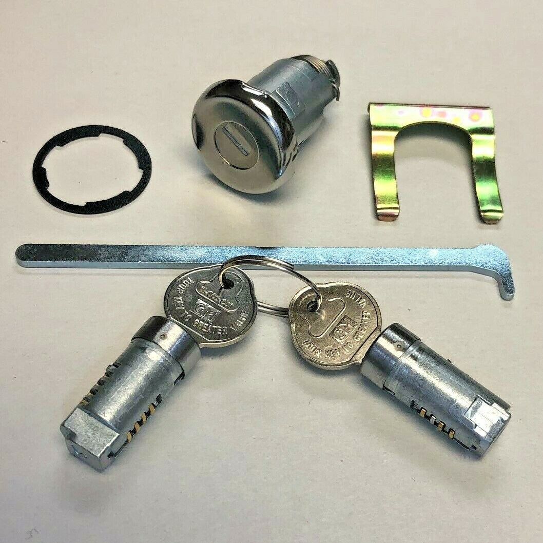 Glove Compartment, Console, and Trunk Lock Set with GM Pear-Head Keys – Fits 1964–1968 Oldsmobile Cutlass, 442, and F85