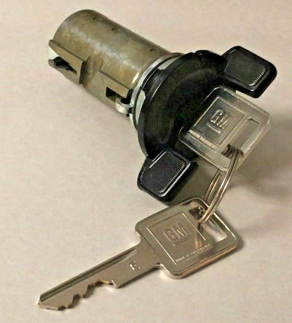 Black Finish Ignition Lock Cylinder with GM Keys – Fits 1979–1991 GM Vehicles with Column Ignition