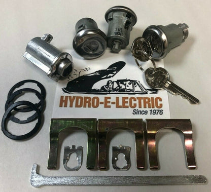 Door & Trunk Lock Set with Keyless Glove Compartment Latch – Fits 1962–1968 Buick and Pontiac Models