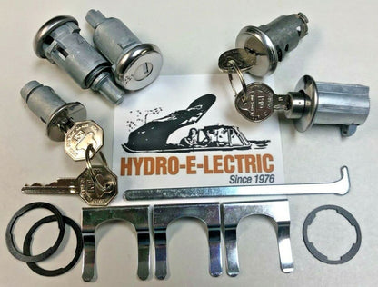 Complete OE-Style Lock Set with Keyless Center Console Latch and GM Keys – Fits 1961 Oldsmobile Cutlass and F85