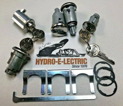 Complete OE-Style Lock Set with GM Octagon and Pear Keys – Fits 1961–1962 Pontiac Bonneville, Catalina/Ventura, and Star Chief