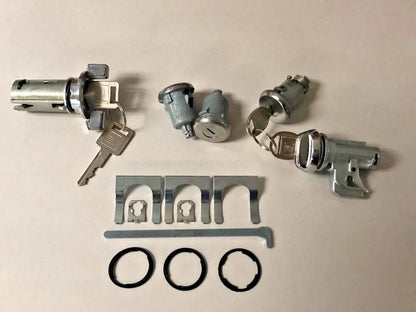 Complete OE-Style Lock Set with GM Rectangle and Oval Keys – Fits 1971 Chevrolet Bel Air, Biscayne, Caprice, and Impala