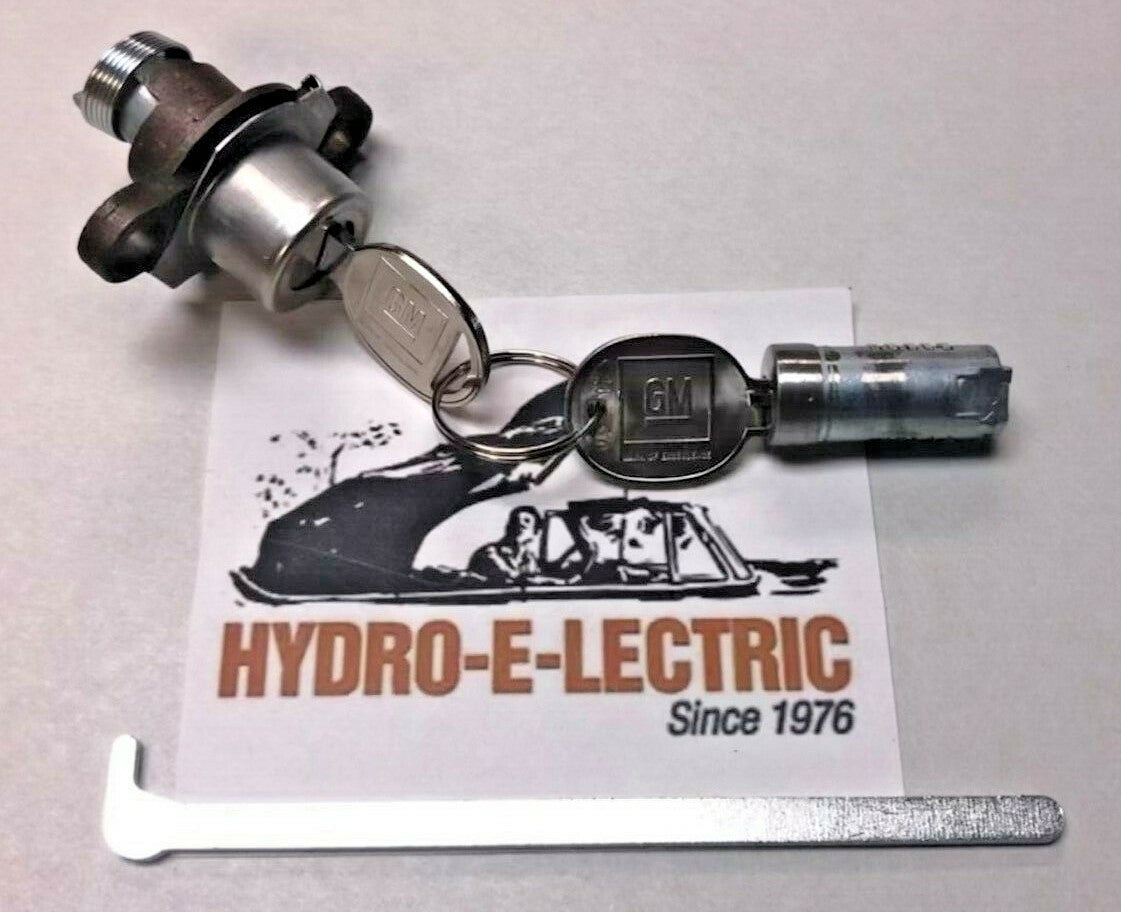 Trunk and Glove Compartment Lock Set with GM Oval Keys – Fits 1969 Pontiac Firebird