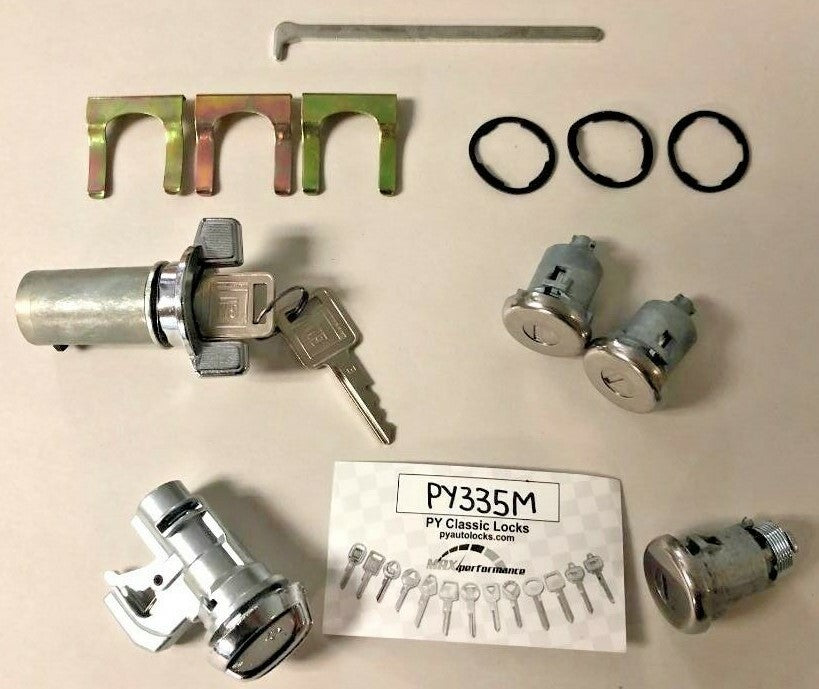 Complete Lock Set One-Key System with GM Keys – Fits 1971 Chevrolet Full-Size Passenger Cars