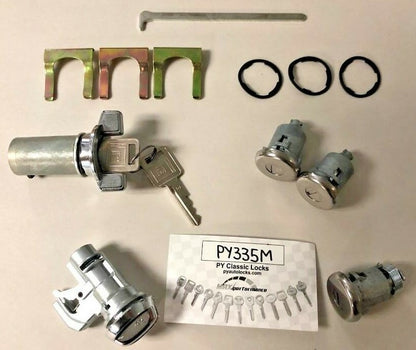 Complete Lock Set One-Key System with GM Keys – Fits 1971 Chevrolet Full-Size Passenger Cars