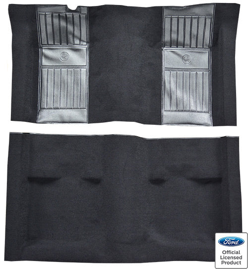 1971-1973 Ford Mustang Mach I with 2 Black Running Pony Inserts Fastback Nylon