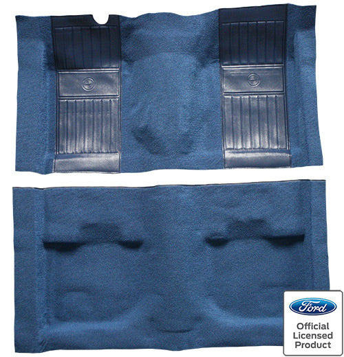 1971-1973 Ford Mustang Mach I with 2 Medium Blue Running Pony Inserts Fastback Nylon