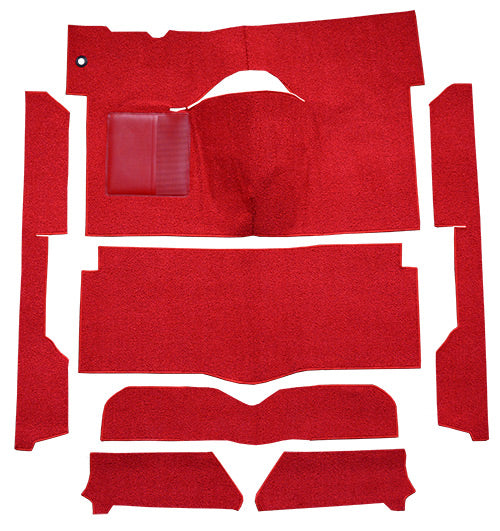 1963-1965 Mercury Comet 2DR Convertible Auto Bench Seat Cut & Sewn Carpet