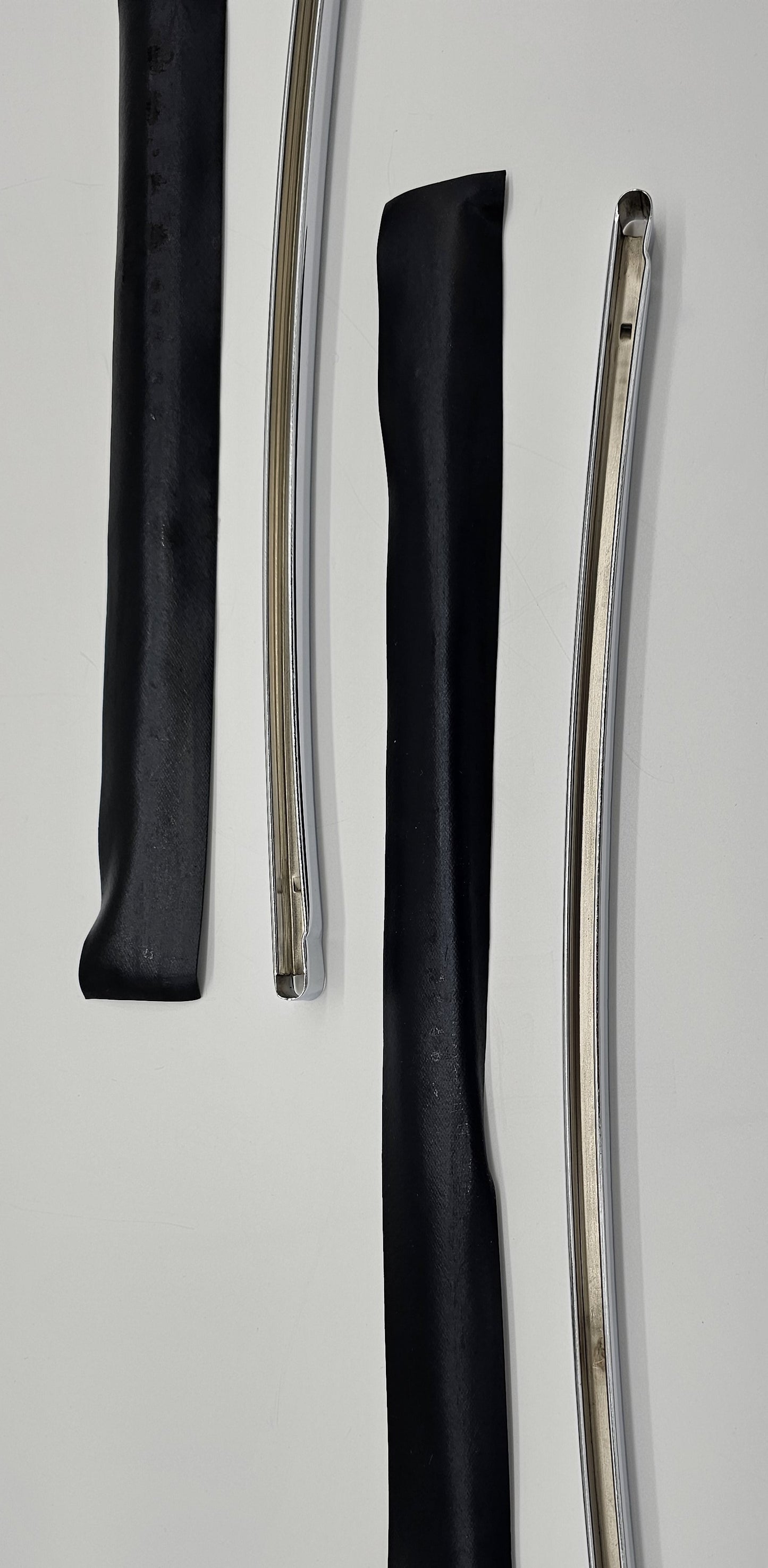 Quarter Window Chrome Retainer Sash, Pair 1968-1972 GM A Body 2 Door