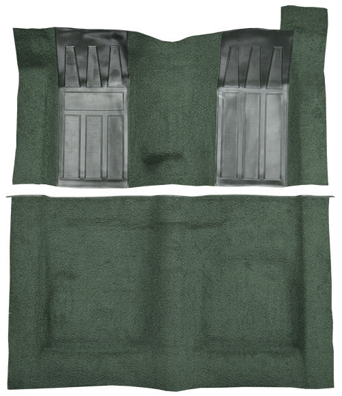 1970-1971 Ford Torino GT 2DR Hardtop 4spd with 2 Dark Green Inserts Carpet