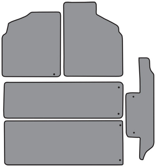 1993-1998 Nissan Quest 2pc Frts, 2pc Rr Runners & Side Door Floor Mat 5pc Cutpile (FM138, FM138R)