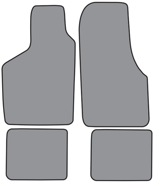 1985-1987 Volkswagen Cabriolet Convertible Floor Mat 4pc Cutpile (FM182F, FM18R)
