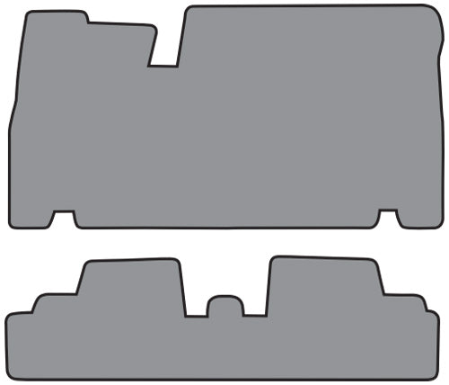 1967-1970 Cadillac Eldorado 1pc Frt & 1pc Rr Floor Mat 2pc Loop (FM63, FM63R)