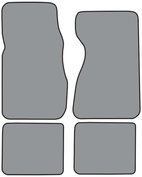 1984-1992 Lincoln Mark VII Floor Mat 4pc Cutpile (LC243F, FM18R)