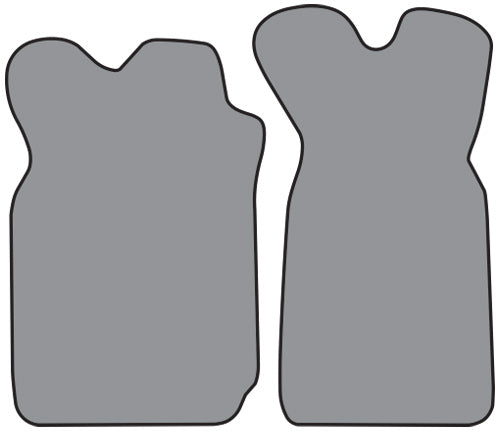 1987-1988 Nissan D21 Reg Cab Floor Mat 2pc Cutpile (NI794F)