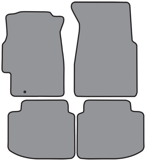 1996-2000 Honda Civic 2DR with Surged Edges Floor Mat 4pc Cutpile (FM288, FM288R-2)
