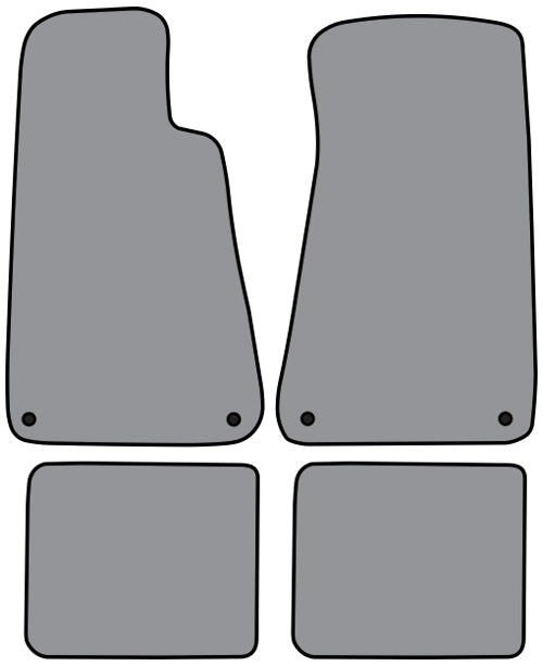 1994-1996 Chevrolet Caprice Floor Mat with Snaps 4pc Cutpile (FM89FW/SNA, FM18R)