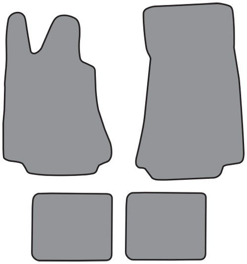 1978-1984 BMW 633CSi Floor Mat 4pc Cutpile (A5087F, FM18R)