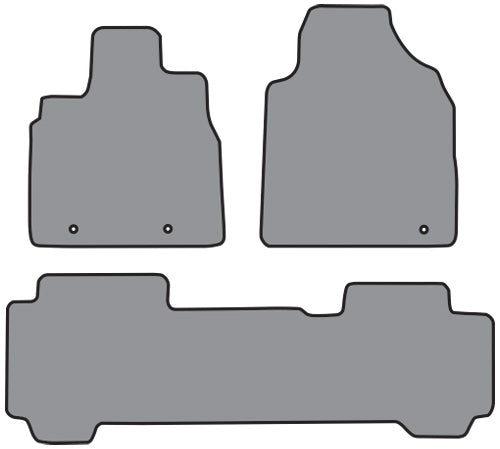 2006-2008 Honda Pilot 2pc Frts & 1pc Rr Floor Mat Cutpile (P503, P503R)