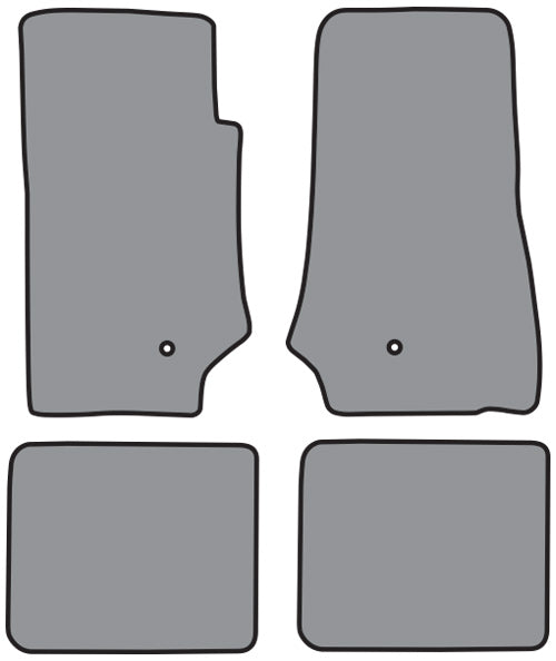 2007-2010 Jeep Wrangler 2DR Floor Mat 4pc Cutpile (FM348F, FM18R)