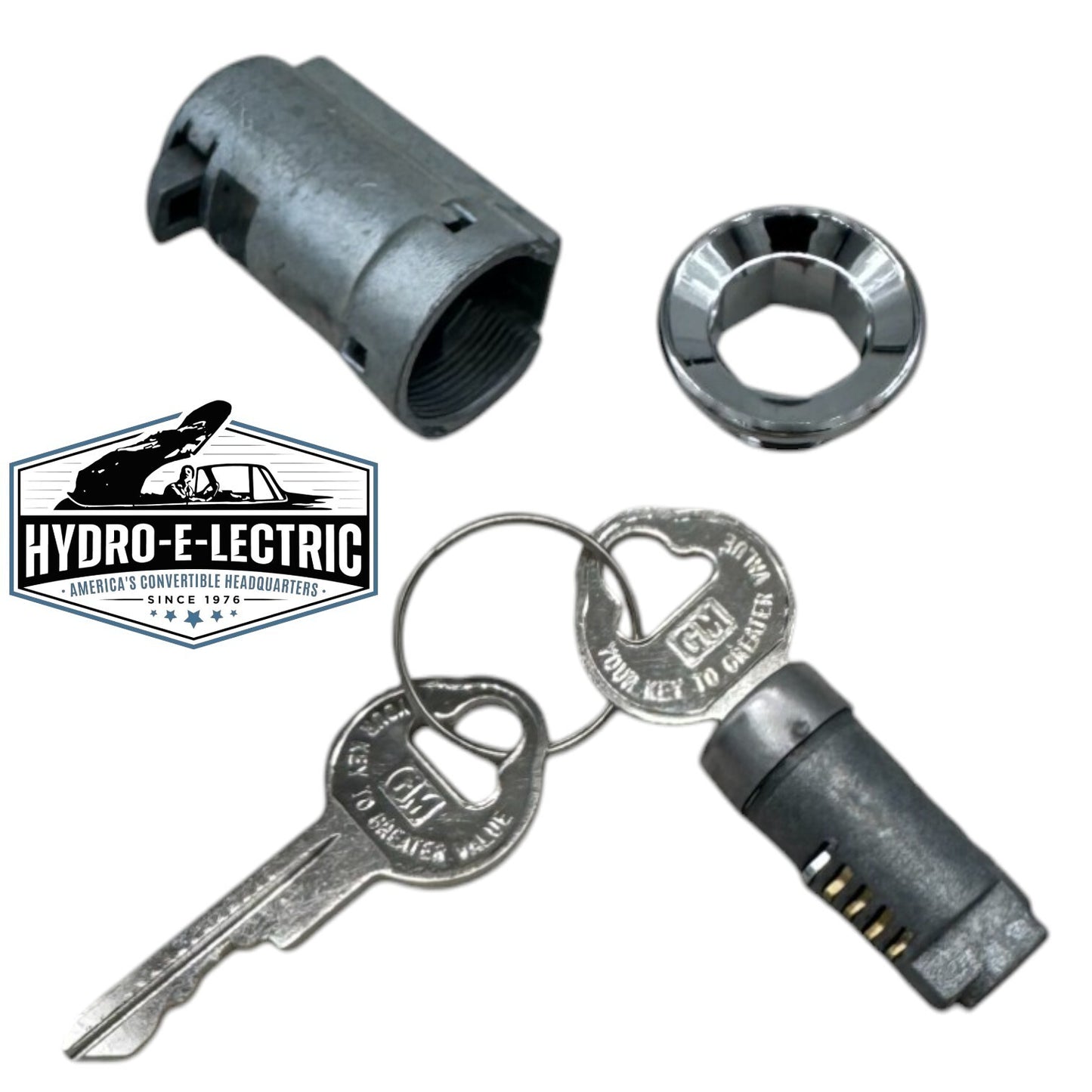 Glove Compartment Lock Assembly with Early GM Pear-Head Keys – Fits 1968–1969 Pontiac Models