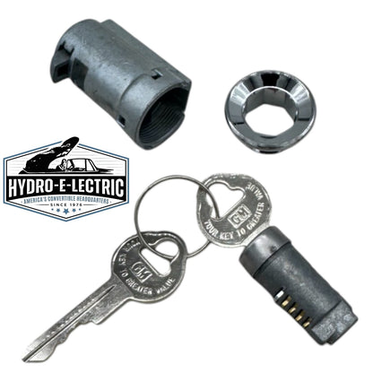 Glove Compartment Lock Assembly with Early GM Pear-Head Keys – Fits 1968–1969 Pontiac Models