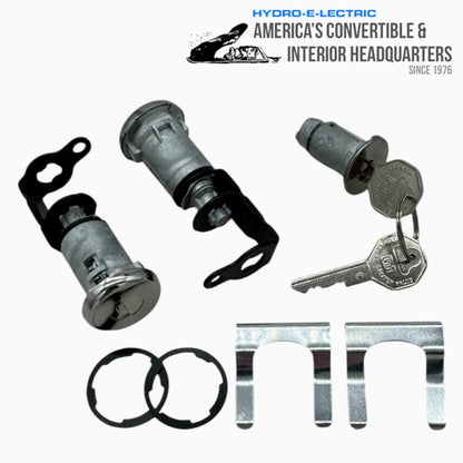 Ignition and Door Lock Set with GM Keys – Fits 1959–1960 Pontiac and 1959–1964 Cadillac 2-Door Hardtop and Convertible Models