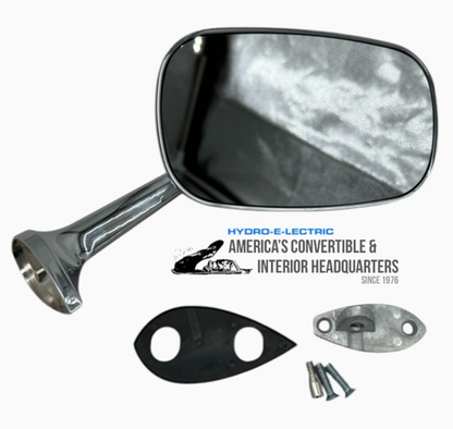 Chrome Exterior Side Rear View Mirror-Passenger/RH 1968-1979 Corvette Large-head