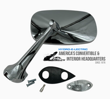 Chrome Exterior Side Rear View Mirror- Driver Side 1968-1979 Corvette, Large-head