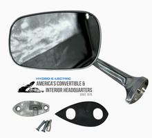 Chrome Exterior Side Rear View Mirror- Driver Side 1968-1979 Corvette, Large-head