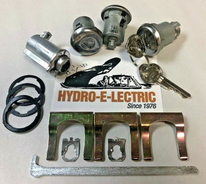 Door & Trunk Lock Set with Keyless Glove Compartment Latch – Fits 1963–1967 Buick and Pontiac Models