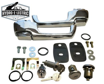 Ignition, Door, Glove Compartment Lock and Door Handle Set with GM Keys – Fits 1967–1972 Chevrolet C/K Series Pickup
