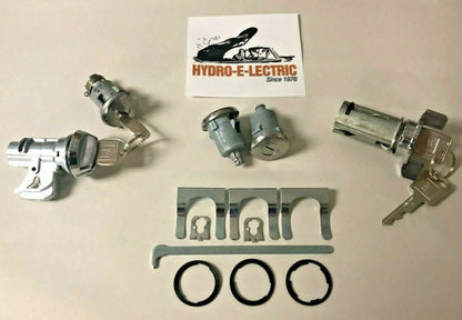 Complete OE-Style Lock Set with GM Square and Oval Keys – Fits 1972–1973 Chevrolet Full-Size Passenger Cars (Except Wagon)