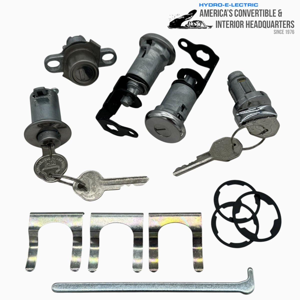 Complete OE-Style Lock Set with GM Keys – Fits 1959 Chevrolet Bel Air, Biscayne, and Impala Hardtop and Convertible Models