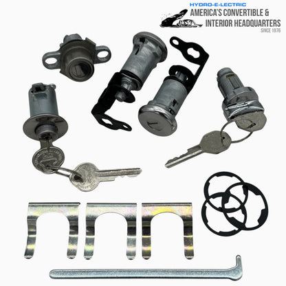 Complete OE-Style Lock Set with GM Keys – Fits 1959 Chevrolet Bel Air, Biscayne, and Impala Hardtop and Convertible Models