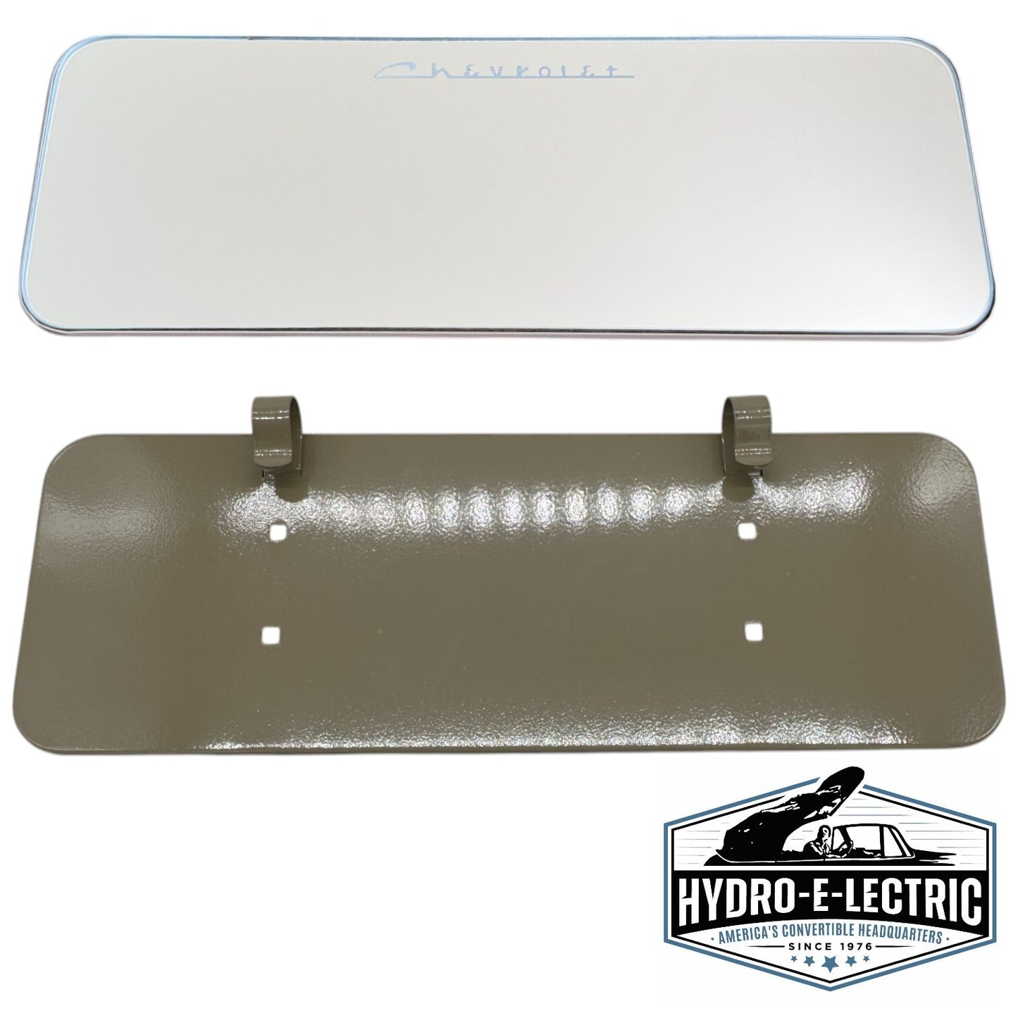 1955-1966 Chevrolet Accessory Interior Vanity Visor Mirror w/ Chevrolet Script