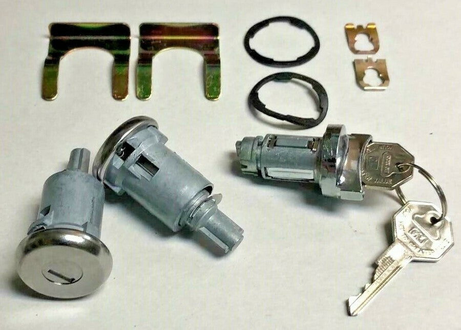 Ignition & Door Lock Set – Fits 1958 and 1961–1964 Chevrolet Bel Air, Biscayne and Impala; 1961–1964 Chevrolet Wagon; 1961 Buick Skylark and Special