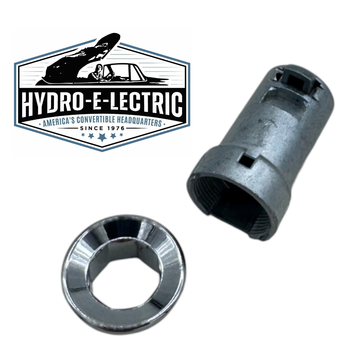 Glove Compartment Lock Case with Chrome Retaining Nut – Fits 1968–1969 Pontiac Models