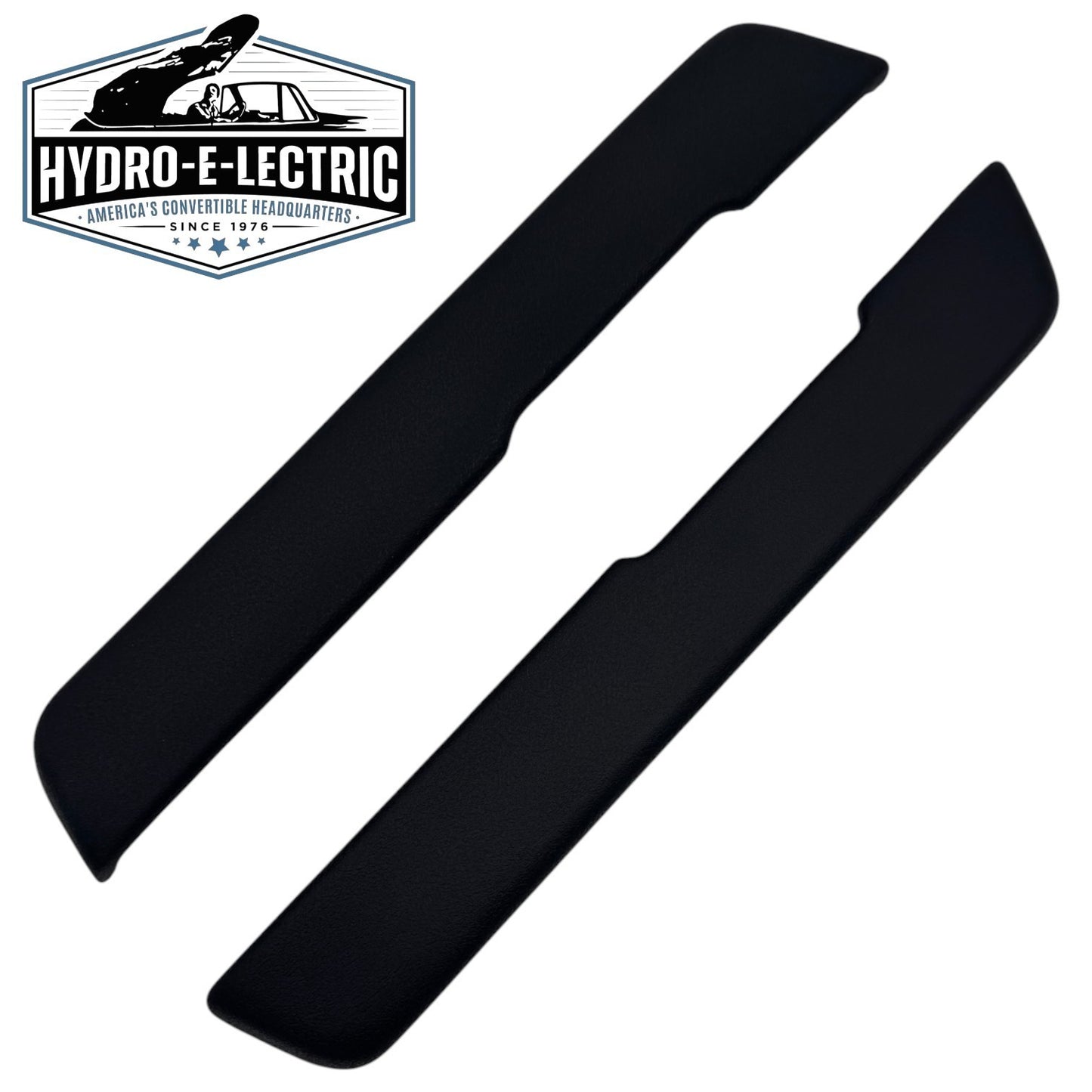 Molded Front Arm Rest Pads 16" - Pair- Black- for some 1968 GM 2-Door Models